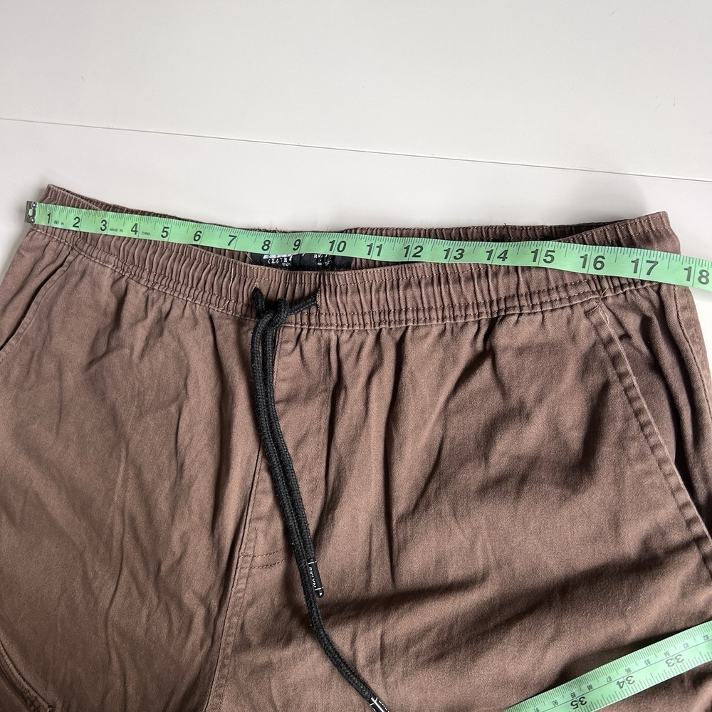 Brooklyn Cloth Pants men's large Pull brown cargo pockets flex stretch 29 inseam - Picture 14 of 15